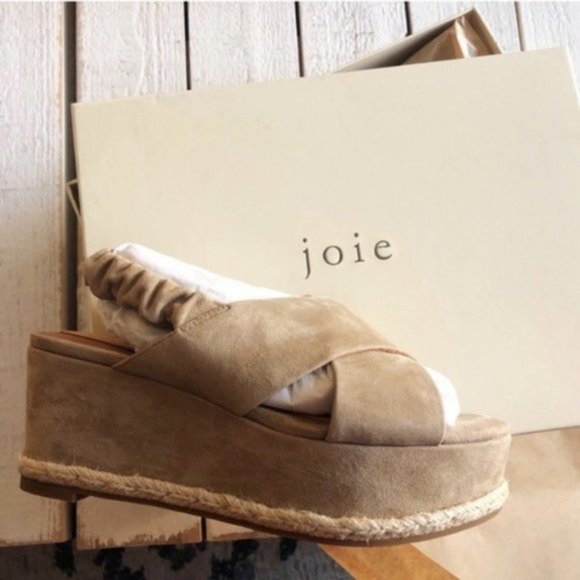 Joie Shoes - Joie Garden Suede Platform Espadrille Sandal